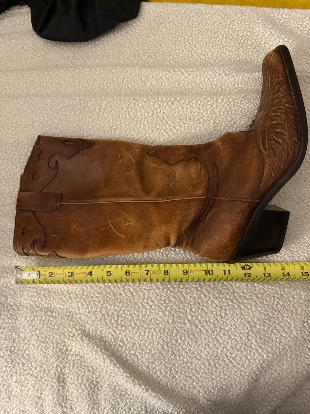 MIA Brown Leather Rockstar Western Heeled Boots - Picture 12 of 14